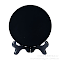 Miniatyrbild 3 av 4: 1 Set av Obsidian Scrying Mirror Obsidian Circle Disc med Stativ för Hemmakontor