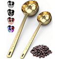 Miniatyrbild 1 av 5: Premium Kaffeskopset - 1 msk (15 ml) & 2 msk (30 ml) Mätningssked - 2-pack - Guld
