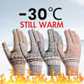 Miniatyrbild 2 av 5: Vintervarma Touchscreen-Vantar Kvinnor Stretchstickade Vantar Akryl Hel Finger Vantar Dam Kvinnor Stickade Vintervantar (A-rosa)