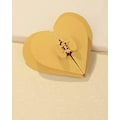 Miniatyrbillede 3 af 5: Matte hårklemmer til kvinder og piger - Hjerteformede hårklemmer med stærkt hold (gul)