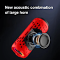 Miniatyrbild 3 av 4: Bluetooth-högtalare med ljus, musikbox bärbar Bluetooth-låda med IPX7 vattentät utomhus Bluetooth-hörlurar, (röd)