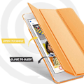 Miniatyrbild 4 av 5: Smalt, lätt smart fodral med stativ och genomskinligt frostat bakskydd med automatisk väckning/sömn - orange