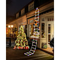 Miniatyrbilde 4 av 5: LED Julelys 2m Julepynt Stige Lys med Julenissen, Juledekorasjoner Lys for Innendørs Utendørs, Vindu (Flerfarget)