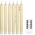 Miniatyrbillede 2 af 5: Flammeløse elfenbensfarvede spidslys, batteridrevne LED-lys med varm farve, 3D-væge, stearinlys, julehjem, bryllupsdekoration, 6 stk.
