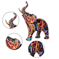 Miniatyrbild 3 av 4: Färgglad konst elefant staty skulptur samlarobjekt modern färgad harts djur skulptur konst staty, (Stil 2)