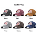 Pikkukuva 3 / 5: Amerikan lipun peseytynyt baseball-lippis 3d-kirjailu kirjain baseball-lippis miehille ja naisille Usa American Retro Cap