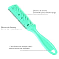 Miniatyrbild 2 av 3: Dubbelsidig skärning Slim Haircuts Blade Beauty Salon Hemma Frisör Hår Trimmer Kam Grön