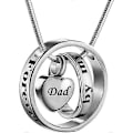 Miniatyrbild 1 av 4: 1 ST -Pappa-Kremerings Smycke Inte Längre Vid Min Sida, För Alltid I Mitt Hjärta Utskuren Locket Minneshalsband Souvenir Urna Hänge