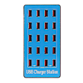Miniatyrbild 2 av 5: 2024 20-portars USB-hubb laddare strömadapter vägg snabbladdningsdockningsstation 100w