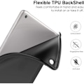 Miniatyrbild 6 av 7: Fodral för iPad 9/8/7:e generationen 2021/ 2020/2019, Mjuk genomskinlig TPU-frostad baksida Slim iPad 10,2 tum fodral med stativ, automatisk väckning/sömn (D)