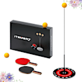 Miniatyrbild 2 av 3: 1 set bordtennis träningsutrustning elastisk flexibel axel pingis utrustning set (0,9 m, med racket)