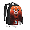 Miniatyrbilde 2 av 5: Ungdom Metamorfose Turning Red Student Bag, Animasjonsryggsekk Tredelt Sett, Måltidspose Blyantpose Ryggsekk（Tredelt Sett，2）