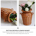 Miniatyrbild 2 av 3: 1 st Creative Simulerad Rattanblomkorg Blomsterarrangemang (Ljusbrun)