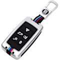 Miniatyrbild 1 av 5: Zink-legering Bilnyckelskydd Fodral För Land Rover Lr4 Lr2 Discovery Range Rover Sport Evoque Jaguar 5 Knappar (matt Färg)（Silver）