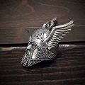 Miniatyrbilde 5 av 5: Vergen til den norrøne guden Odin, lykkebringer, motorsykkelgave, rir på en bjelle for å avverge uflaks, Odin Viking God Bravo Bell, gremlin-verge bjelle