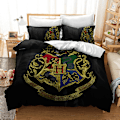 Miniatyrbild 1 av 2: 3D Digitaltryck Hogwarts Hemtextil Sängkläder Tredelad Set HL21 180*200cm -ZHENV（180*200cm）