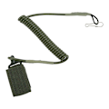 Miniatyrbild 1 av 5: 2024 Elastisk spiralslinga rep snöre lanyard utomhus skytte anti förlorad militär väska fläkt fjäderrem