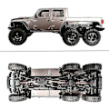 Miniatyrbilde 5 av 5: Metalldrivaksling Drivaksel for 1/18 Rochobby Wowrc Cheyenne 6x6 Rc Crawler Bil Oppgraderinger Deler Acc
