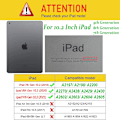 Miniatyrbilde 5 av 7: Etui for iPad 9. generasjon (2021) / 2020 iPad 8 / 7. generasjon for 10,2 tommers iPad, 360 graders roterende beskyttende iPad-etui (Marineblå)