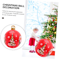 Miniatyrbilde 7 av 7: 60cm Stor Julerkule Oppblåsbar Utendørs Dekorasjon PVC Oppblåsbare Julepynt God Jul Store Ferie Dekorative Kuler (E)