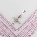 Miniatyrbillede 3 af 4: Kærlighed engel vinger form diamant indlagt mave ring