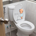 Pikkukuva 3 / 5: Hauska varoitus WC-tarrat Sarjakuva Lapsi virtsaava WC-kansi WC-oven tarra Irrotettava itseliimautuva sisustuspaperi Kotitalous 22,5*30cm