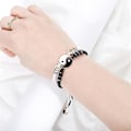 Miniatyrbild 2 av 3: 1 par armband för 2 matchande Yin Yang justerbar sladd armband för vänskap relation pojkvän flickvän Alla hjärtans dag