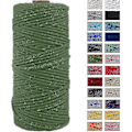 Miniatyrbild 1 av 5: Macrame-snöre Tjockt Naturligt Bomulls Snöre Garn Macrame Rep För Väggbonader Växt Hängare 3mm X 100m - Armég Grön