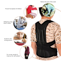 Miniatyrbillede 3 af 5: 2022 In Posture Corrector Rygholdning Korset Clavicle Support Stop Slouching Og Hunching Justerbar Rygtræner Unisex-sort（XXL，Sort）