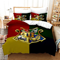 Miniatyrbild 1 av 2: 3D Digitaltryck Hogwarts Hemtextil Sängkläder Trestegsset HL23 180*200cm -ZHENV（180*200cm）