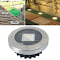 Miniatyrbild 3 av 3: Led solcellsdriven nedgrävd marklampa utomhus väg trädgårdsdäck