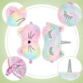 Miniatyrbild 2 av 4: Plush Sovmask 3-pack Mjuk Rolig Ögonbindel Katt Sovmask Djur Sovmask för Barn Flickor och Vuxna Resor (Kanin, Katt