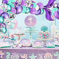 Miniatyrbild 2 av 4: Havfru-Ballonggirland Set, Havfru-Svansbåge Festtillbehör