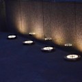 Miniatyrbilde 4 av 5: Nedgravde lys 10LED rustfritt stål solcelle underjordisk lys, utendørs plenlys, hage hagelys, 10LED positivt hvitt lys, underjordisk lys