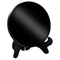Miniatyrbild 2 av 4: 1 Set av Obsidian Scrying Mirror Obsidian Circle Disc med Stativ för Hemmakontor