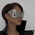 Miniatyrbild 2 av 5: 2023 Nya Mode Överdimensionerade Enstyckes Utomhus Solglasögon För Vuxna Goggle Y2K Solglasögon VuxnaSvarta Nyanser Vuxna Spegel Nyanser（Gul3105）