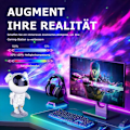 Miniatyrbilde 5 av 6: Bifurkasjon LED nattlys astronaut stjerneprojektor 360° justerbar med fjernkontroll, stjernehimmelprojektor