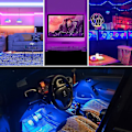 Miniatyrbillede 5 af 5: Bil LED indvendig lysstrimmel, 72 LED'er RGB atmosfærisk lys