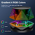 Miniatyrbild 2 av 6: Magnetisk Diamant Bluetooth-högtalare, Liten Trådlös Högtalare med Multi-RGB Färg Ljusshow, Bärbar Telefonhållare för iPhone, Android, TWS-parning