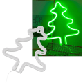 Miniatyrbillede 1 af 5: Juletræ Neon Skilte, Juletræ Natlys, Batteri USB Betjent Neon Natlys, Juleferie Væg Dekorative Lys til Soveværelse Børneværelse