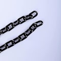 Miniatyrbilde 4 av 5: Wabjtam Delikate sorte lange akryl halskjeder Curb Link Chain Halskjeder Statement Chokers Y2k Halskjeder Tilbehør for kvinner eller menn tenåringer