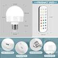 Pikkukuva 4 / 4: E26/E27 LED-yöpöytävalaisin, 3-värinen himmennettävä jääpallolamppu, kaukosäätimellä, ajastimella, ihanteellinen pöydälle ja seinälle