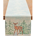 Miniatyrbild 1 av 5: Julbordstablett, Rensa Trädsnöflingestil Bordstablett 180cm Lång, Polyester Säsongsbetonad Bordstablett (Rensa, 180cm)