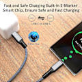 Pikkukuva 5 / 5: 1m latauskaapeli Usb 4.0 Pd 240w, tukee 8k 40gbps punottu yleiskäyttöinen latauskaapeli kannettava Type-c pikalataus datakaapeli puhelinlisävarusteet - Snngv