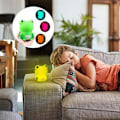 Miniatyrbild 2 av 5: Silikon sovande nattlampa klappsensor uppladdningsbar timing babymatning sovrum nattlampor