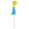 Miniatyrbild 4 av 4: 6 Träpompoms i träfärg 16 cm