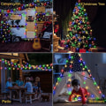 Miniatyrbilde 4 av 5: Julelys utendørs vanntett, 2 moduser 6,5 m 30 LED stjernestrenger - USB fargeskiftende, fjernkontroll for juletre soverom camping klasserom uteplass