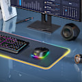 Miniatyrbillede 5 af 5: Trådløs Mus til MacBook, Genopladelig med Regnbue LED, Udetekterbar Musbevægelses Enhed til MacBook Pro/Air og Windows Bærbar - Sort