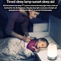 Miniatyrbillede 5 af 5: Vækkeur nattelys dæmpbar varm hvid seng lampe soveværelse RGB seng lampe 106 * 151cm