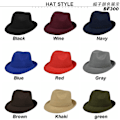 Miniatyrbillede 3 af 5: Sort Uldhat Retro Herre- og Damehat Britisk Hat Stor Skygge Hat Bagside Jazz Hat Uldhat Cowboy Hat